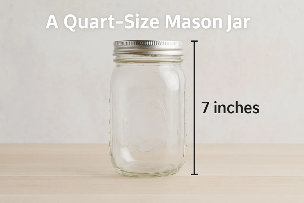 15 Common Things That Are 7 Inches Long - A Quart-Size Mason Jar