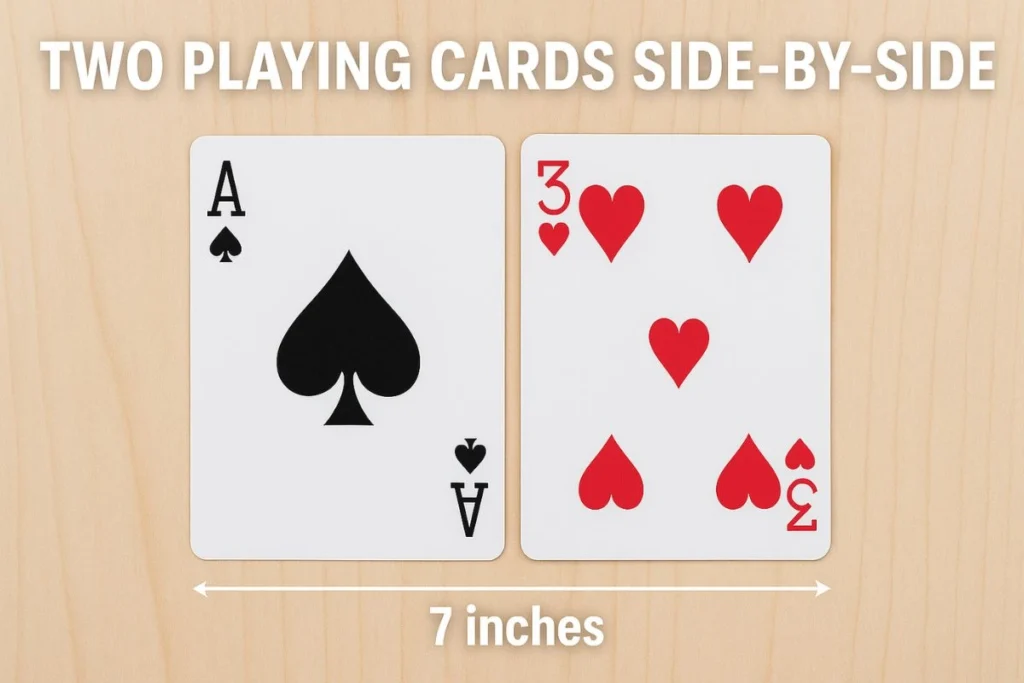 15 Common Things That Are 7 Inches Long - Two Playing Cards Side-by-Side