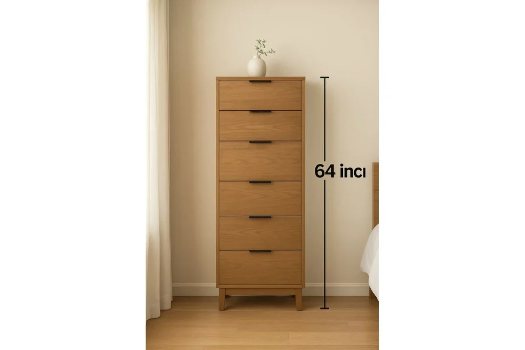 6 Real Life Analogies that are 64 inches tall - A tall dresser or wardrobe chest
