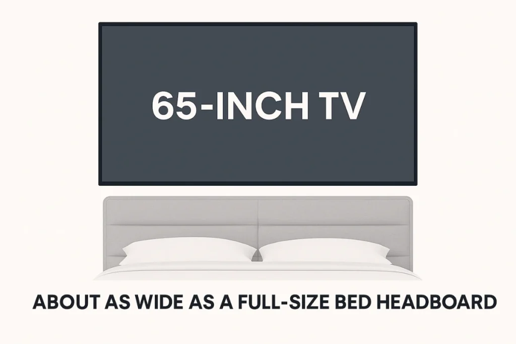 65-Inch TV – About as Wide as a Full-Size Bed Headboard