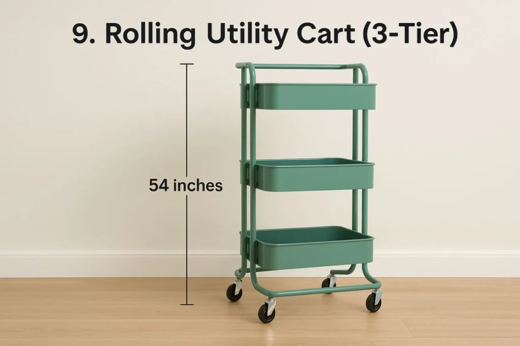 How Tall Is 54 Inches in Feet 15 Real-World Analogies That are 54 Inches in Feet Rolling Utility Cart (3-Tier)