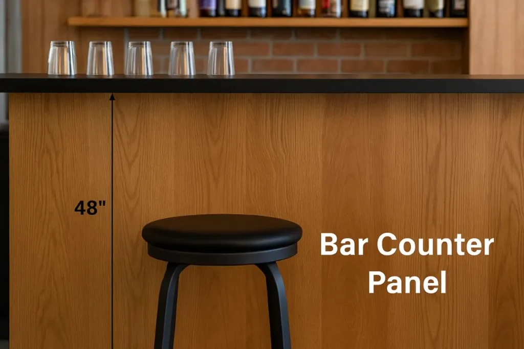 How Tall is 48 Inches in Feet 15 Real-World Analogies that are 48 inches in feet Bar Counter Panel