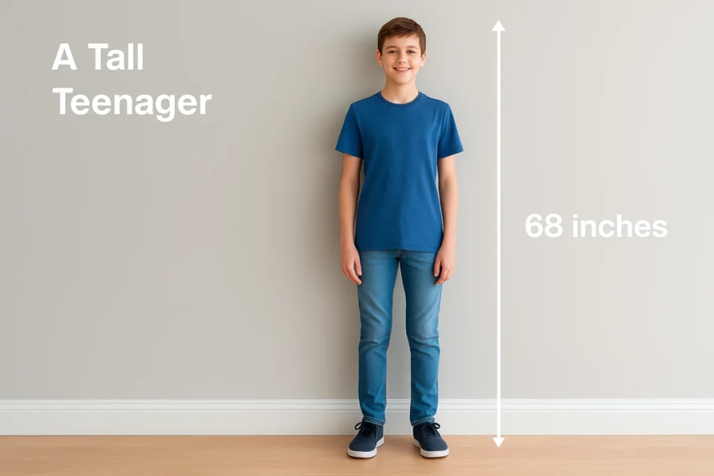 How Tall is 68 Inches in Feet 10 Real-Life Comparisons That are 68 Inches in Feet A Tall Teenager