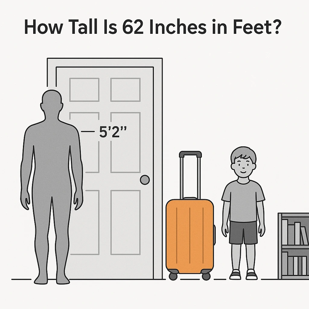 5'2" is about the height of a standing carry-on suitcase, a fridge drawer.